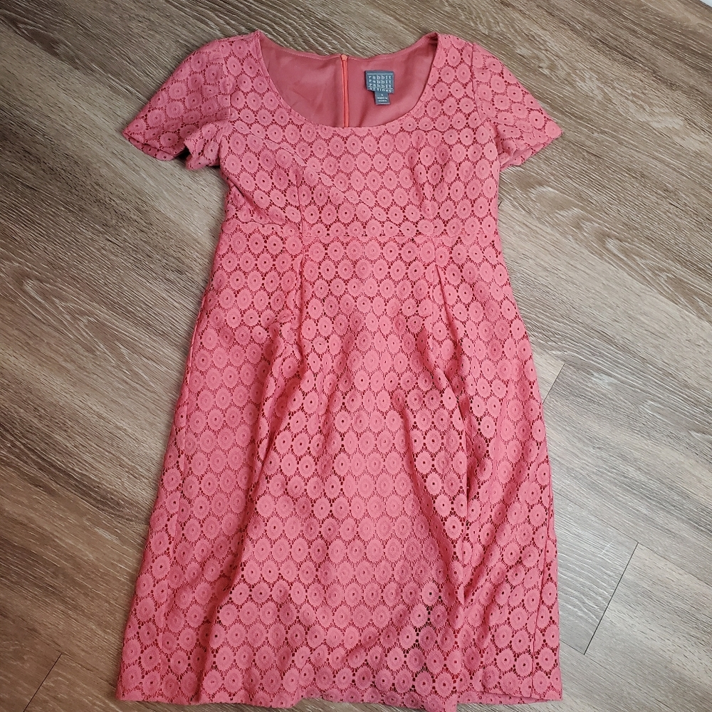 Rabbit Rabbit Rabbit Pink Circle Lace Dress size 6 - Picture 9 of 13